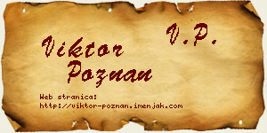 Viktor Poznan vizit kartica